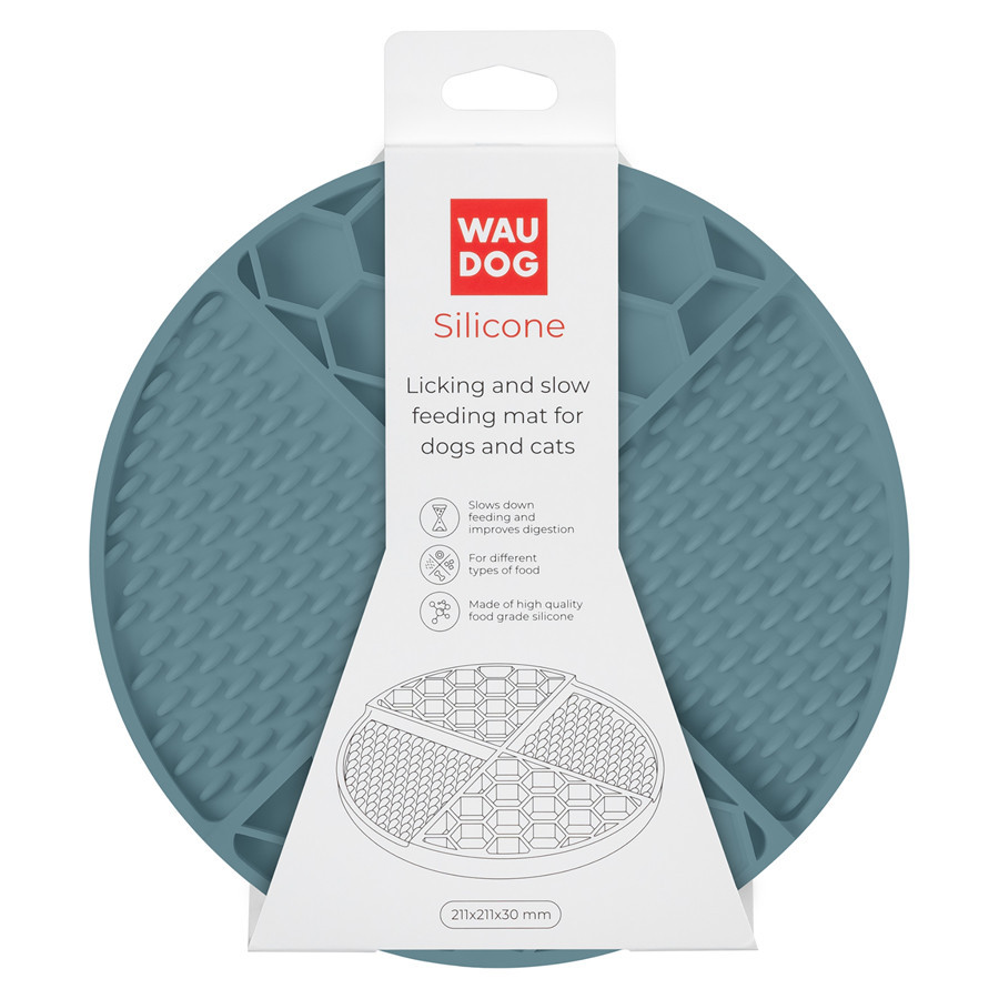 Коврик для слизивания и медленного питания WAUDOG Silicone, 211х211х30 мм, серый Киев - изображение 2