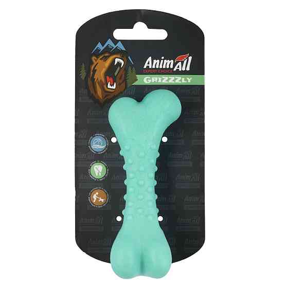 AnimAll GrizZzly АнімАлл Грізлі Іграшка для собак кісточка, 11×4,7 см, зелений Київ