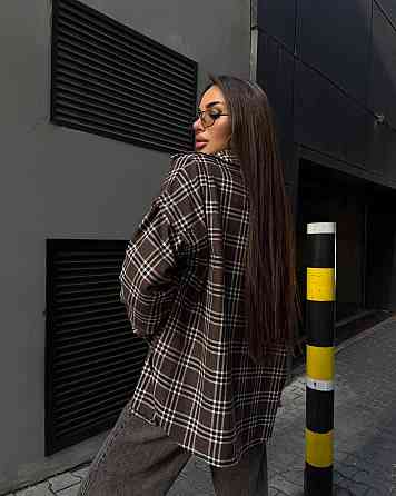 Жіноча повсякденна сорочка в клітинку турецька фланель Одеса