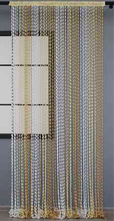 Штори-нитки "Шиніл" з люрексом Білий з кремово-карамельним 300х300см 1 шт (61-039) Київ