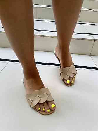 Seben Жіночі шльопанці, штучна шкіра, на низькому ходу бежеві літні Seben T125-3 р. 38-41 Коломия