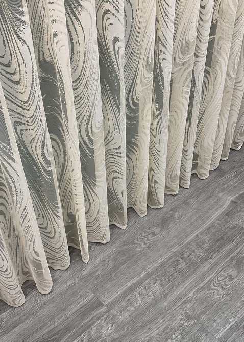 Тюль жаккард цвет бежевый 1997т Киев - изображение 7