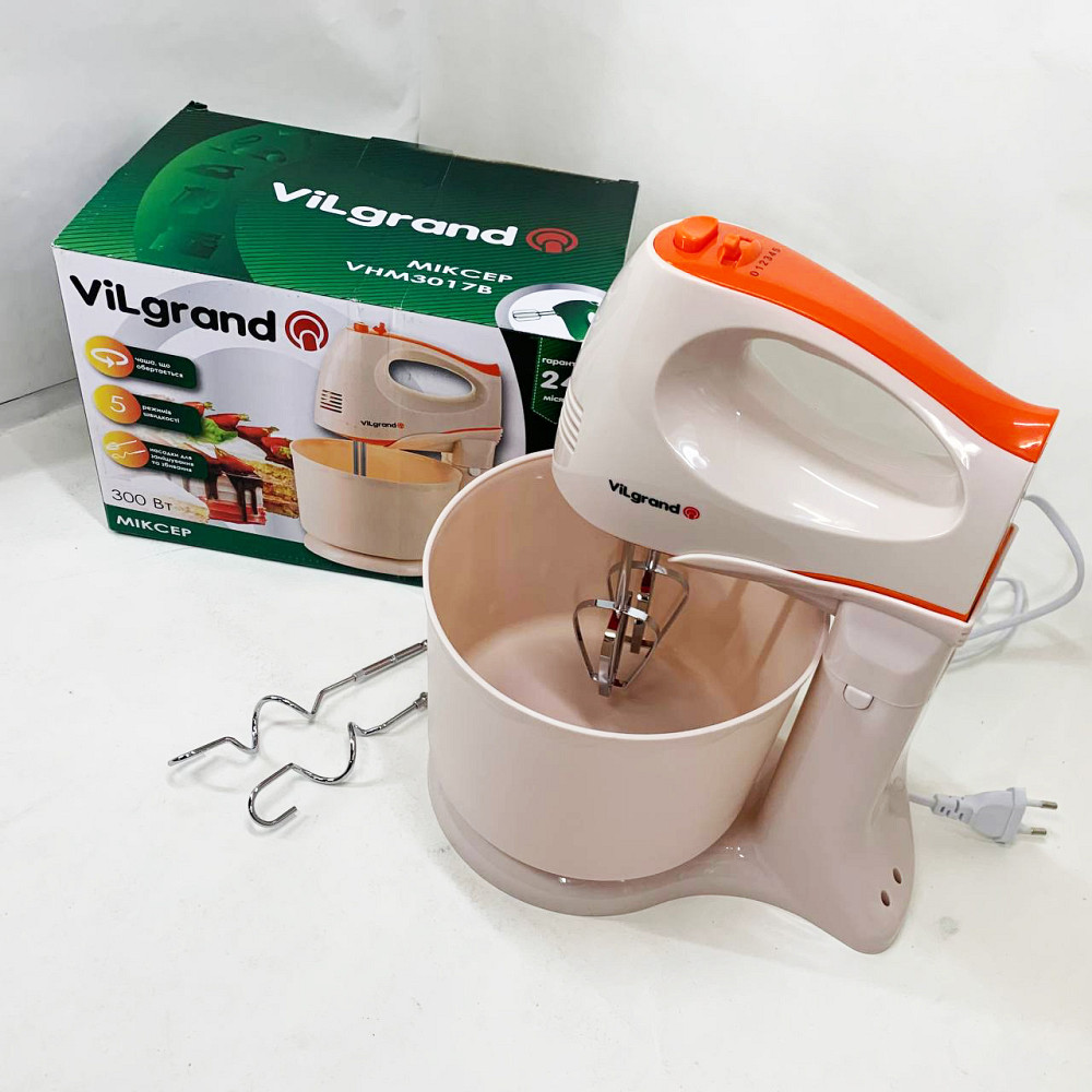 Бытовой миксер для кухни ViLgrand, Миксер для домашнего кондитера Стационарный с насадками QP-35 Львов - изображение 6