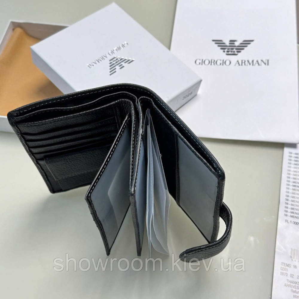 Мужское кожаный кошелек на кнопке GA (3028) Киев - изображение 5