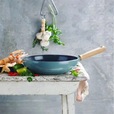 Сковорода GreenPan Mayflower Вок 28 см, 3,6 л з керамічним покриттям, блакитний (CC001683-001) Вінниця - фото 2