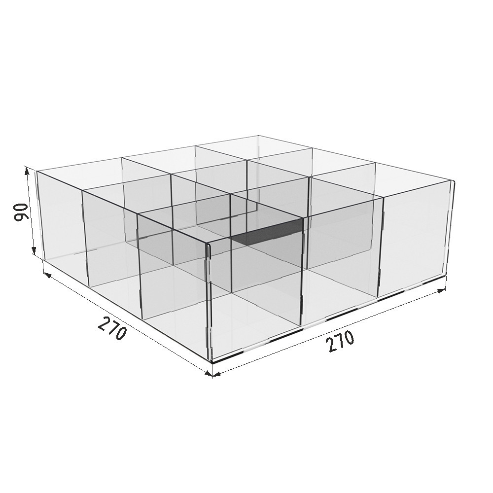 Короб EKOSTAR 9 ячеек для ластиков и мелочей Киев - изображение 3