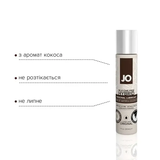 Крем-змазка з кокосовою олією System JO Coconut Hybrid ORIGINAL (30 мл) біла Львів