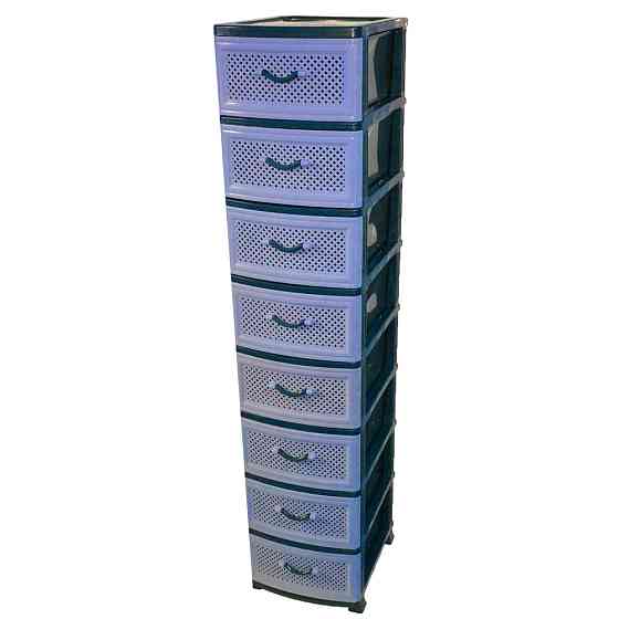 Комод пластиковый Efe Plastics 8 ящиков 174х46х38, сетка, серыйый. Эфе пластик.. Одесса
