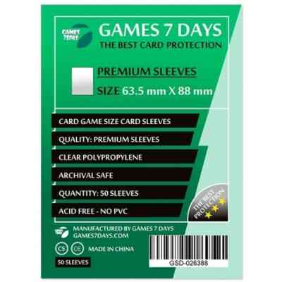 Протектор для карт Games7Days 63,5 х 88 мм, Card Game, 50 шт (PREMIUM) (GSD-026388) Винница