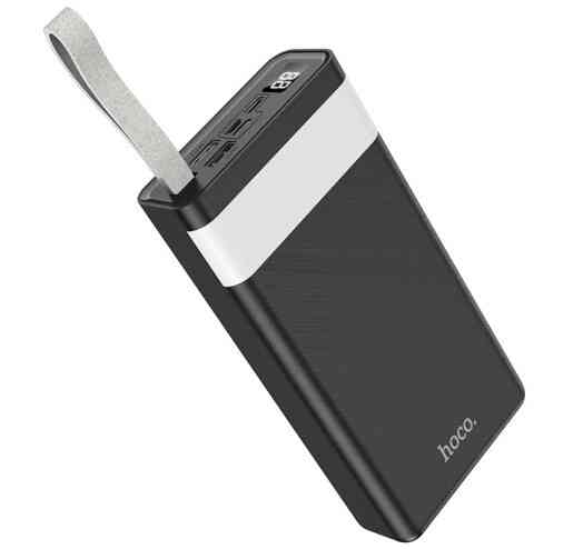 Універсальна мобільна батарея Hoco J73 30000mAh 2USB + LED lamp (Чорний) Вінниця