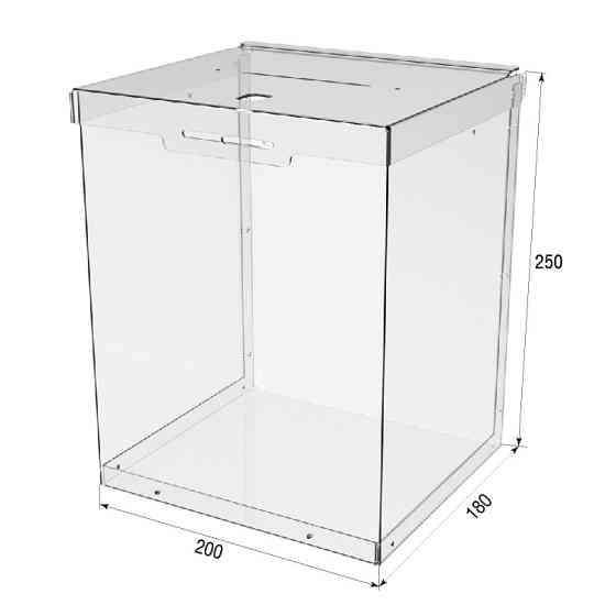 Ящик EKOSTAR с замком для пожертвований и сбора денег 200x180x250. Объем 9 литров Киев