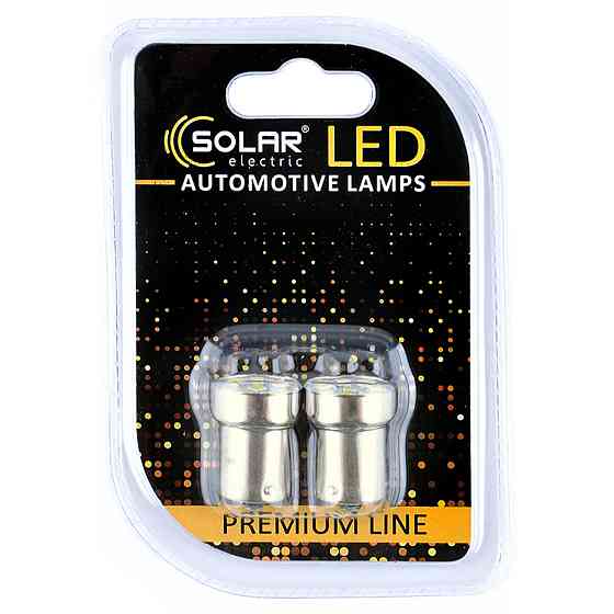 LED автолампа Solar 12V G18.5 BA15s 8SMD white, 2шт Київ