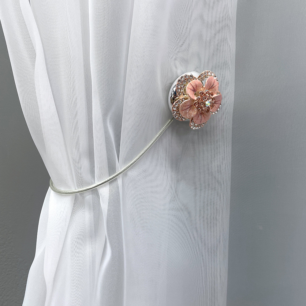 Магніти для штор та гардин "Flowers" набір 2 шт Персиковий (81-188) Київ - фото 3