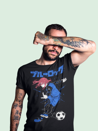 Футболка для мальчика аниме Кхигири Хйоума Блуе Локк оверсайз (рост от 165 до 180 ) Черний AnimeJ0789m Днепр