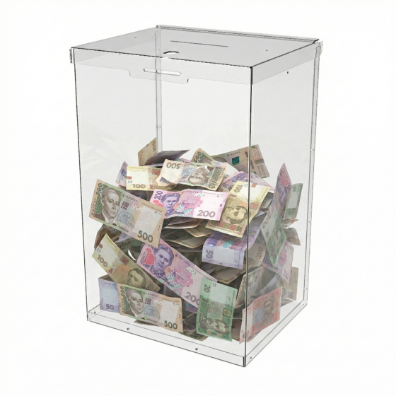 Ящик EKOSTAR с замком для пожертвований и сбора денег 250x200x380. Объем 19 литров Киев