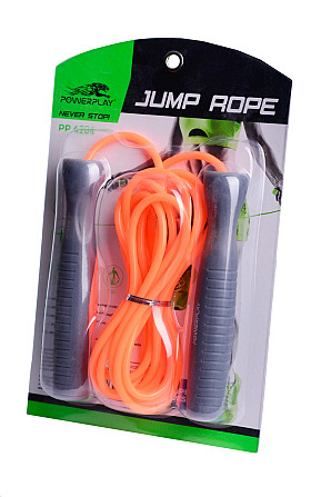Скакалка PowerPlay 4204 Classic Jump Rope Помаранчева (2,7m.) Каменское - изображение 10