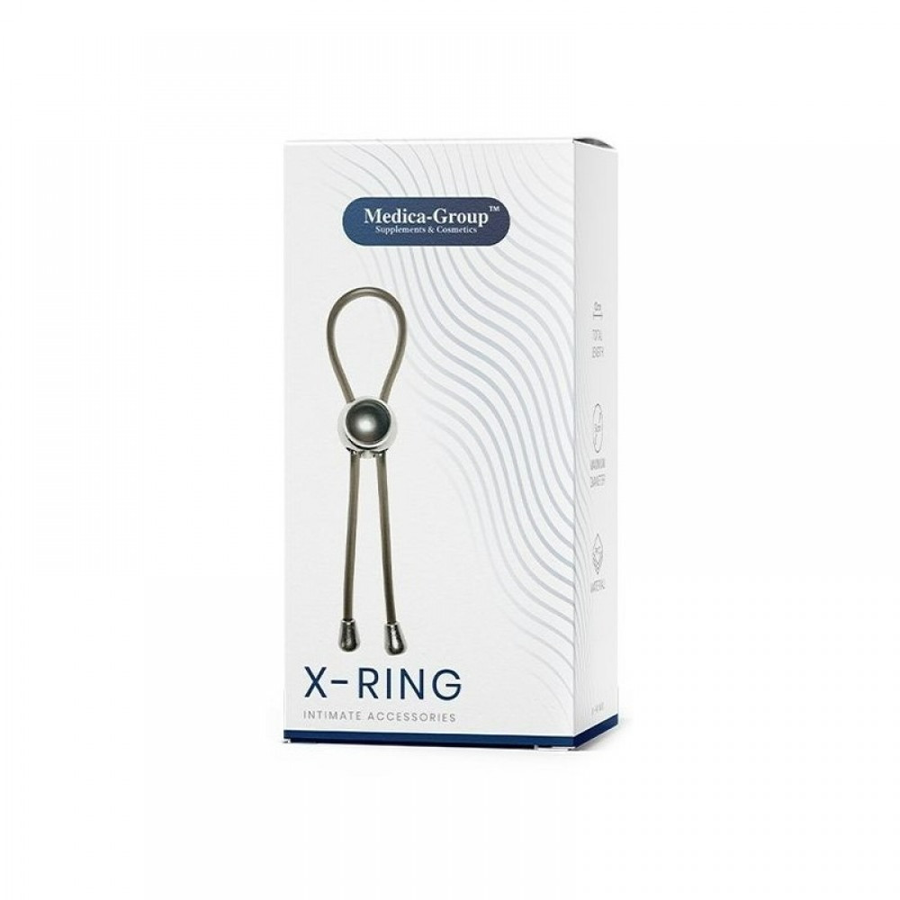 Эрекционное лассо X-Ring Medica Group, силиконовое, черное Sex Aura Киев - изображение 1
