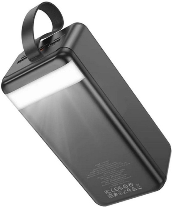 Черный павербанк 60000mAh 22.5W с быстрой зарядкой и фонариком. Киев - изображение 5