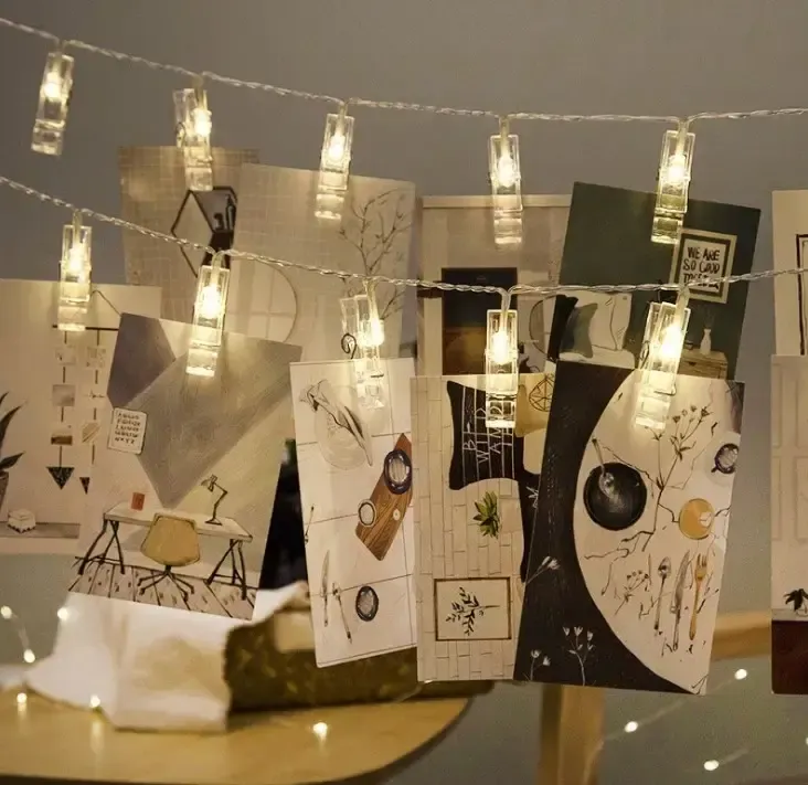 Гирлянда светодиодная с прищепками для фото 4,5м 20 Led от батареек Коломия - фото 3