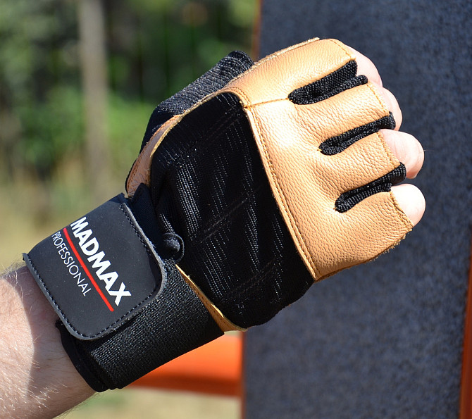 Рукавички для фітнесу MadMax MFG-269 Professional Brown XL Каменское - изображение 3