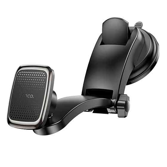 Тримач для мобільного HOCO CA107 Center console magnetic car holder Black Metal Gray Киев