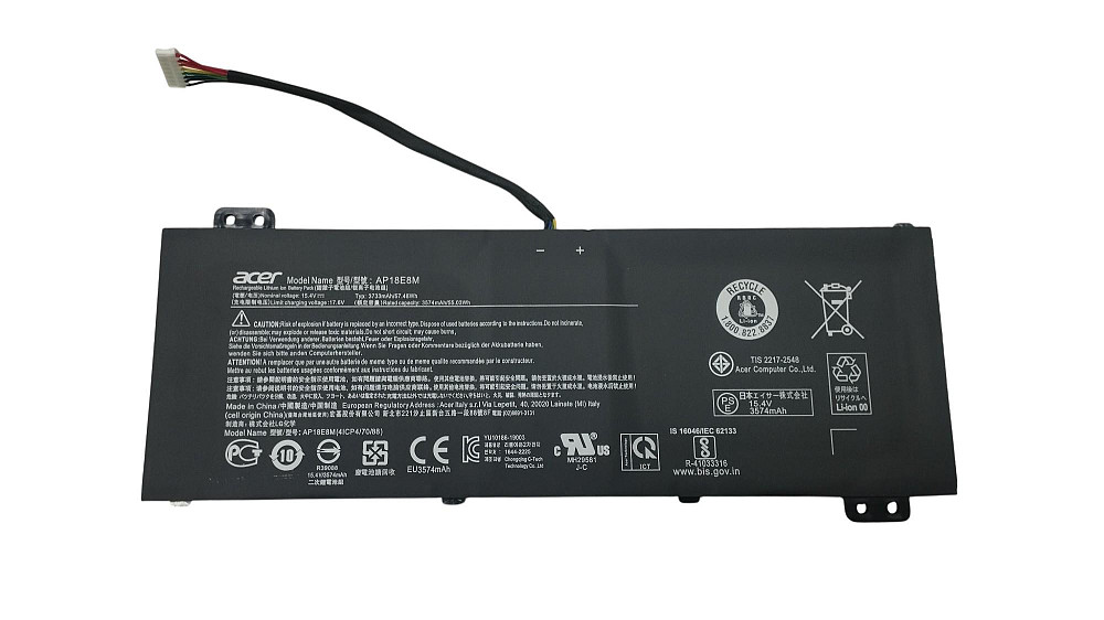 Аккумулятор для ноутбука Acer AP18E7M Nitro 7 AN715-51 15.4V Black 3574mAh Вінниця - фото 1
