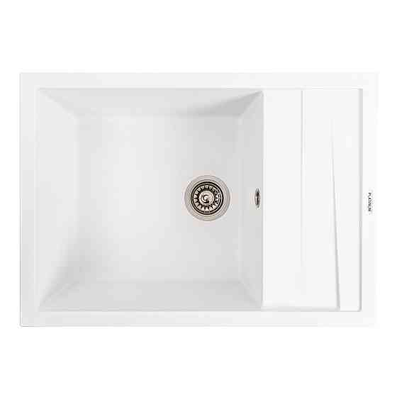 PLATINUM Кухонна мийка гранітна матова 7050 CASCADA Platinum білосніжний Київ