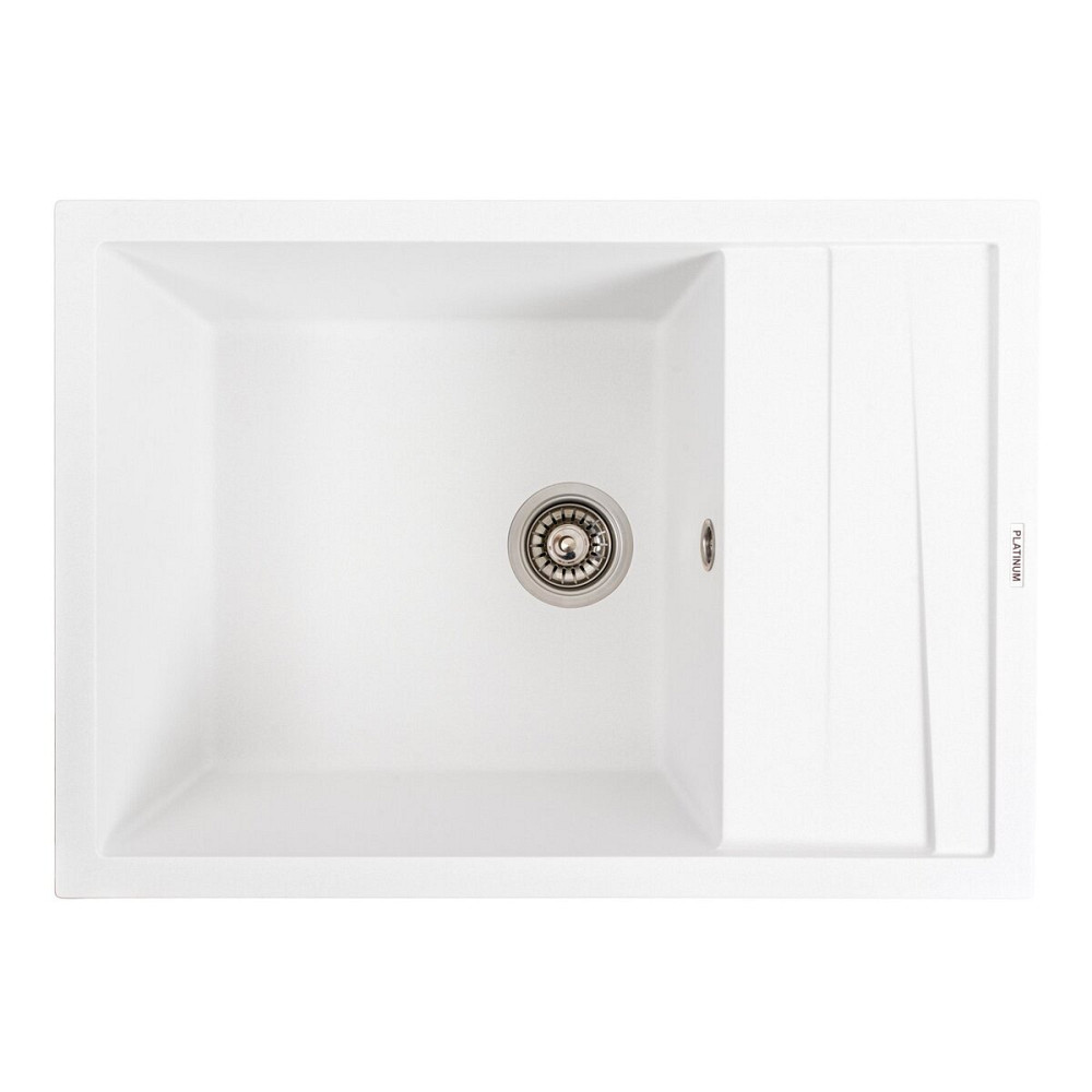PLATINUM Кухонна мийка гранітна матова 7050 CASCADA Platinum білосніжний Київ - фото 1