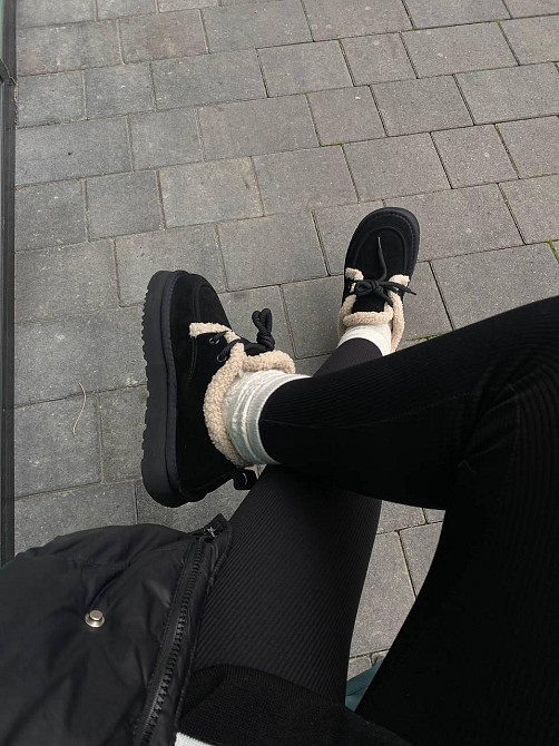 Угги жіночі ITTS 5262-1A чорні (зима, замша натуральна) (6034) Коломия - фото 9