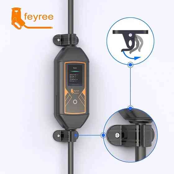 Универсальные крепления для зарядного устройства электромобилей FeyRee Portable EV Charger Box Type 2 Type 1 j1772 EVSE (Черные, 2 Николаев