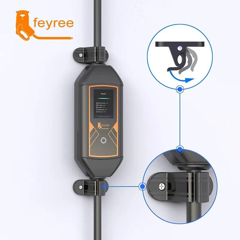 Универсальные крепления для зарядного устройства электромобилей FeyRee Portable EV Charger Box Type 2 Type 1 j1772 EVSE (Черные, 2 Николаев - изображение 3