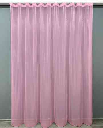 Тюль VR-Textil 002т Органза однотонна Рожевий 300х270 см (42-0487) Київ