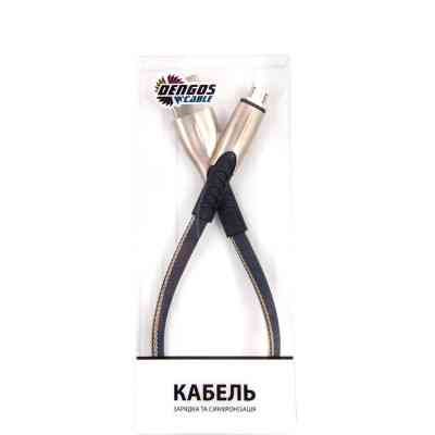 Дата кабель USB 2.0 AM to Micro 5P 0.25m gray Dengos (PLS-M-SHRT-PLSK-GREY) Винница