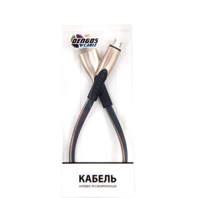 Дата кабель USB 2.0 AM to Micro 5P 0.25m gray Dengos (PLS-M-SHRT-PLSK-GREY) Винница - изображение 3