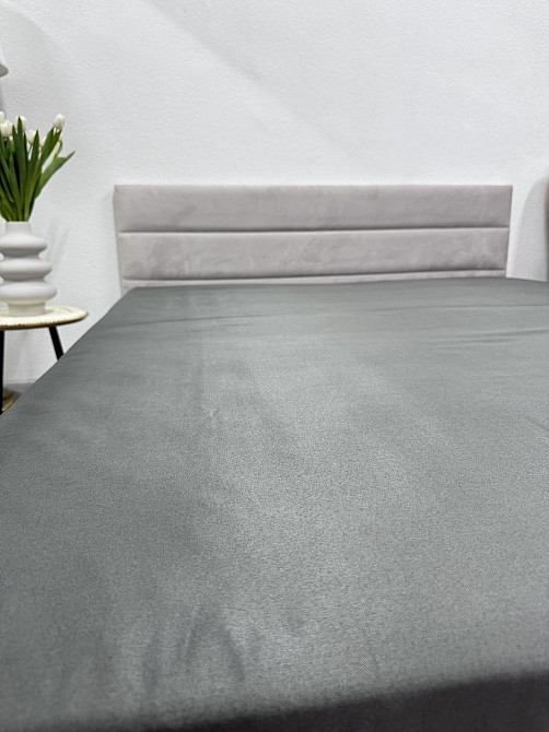 Ecotton Простирадло на резинці Ecotton 90х200 см фланель з бавовни Grey сірий Київ - фото 1