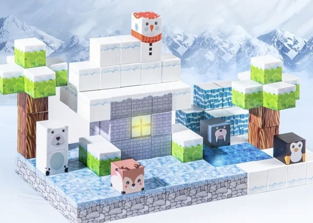 Конструктор магнітний, Конструктор магнитный Майнкрафт 138 блока лёд б. Харьков - изображение 4