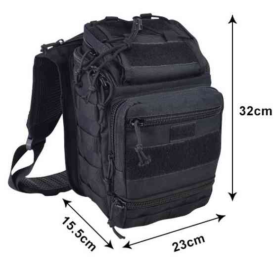 Сумка у військовому стилі на плечі, Тактична армійська сумка через плече, Чоловіча сумка US-634 рюкзак слінг Київ