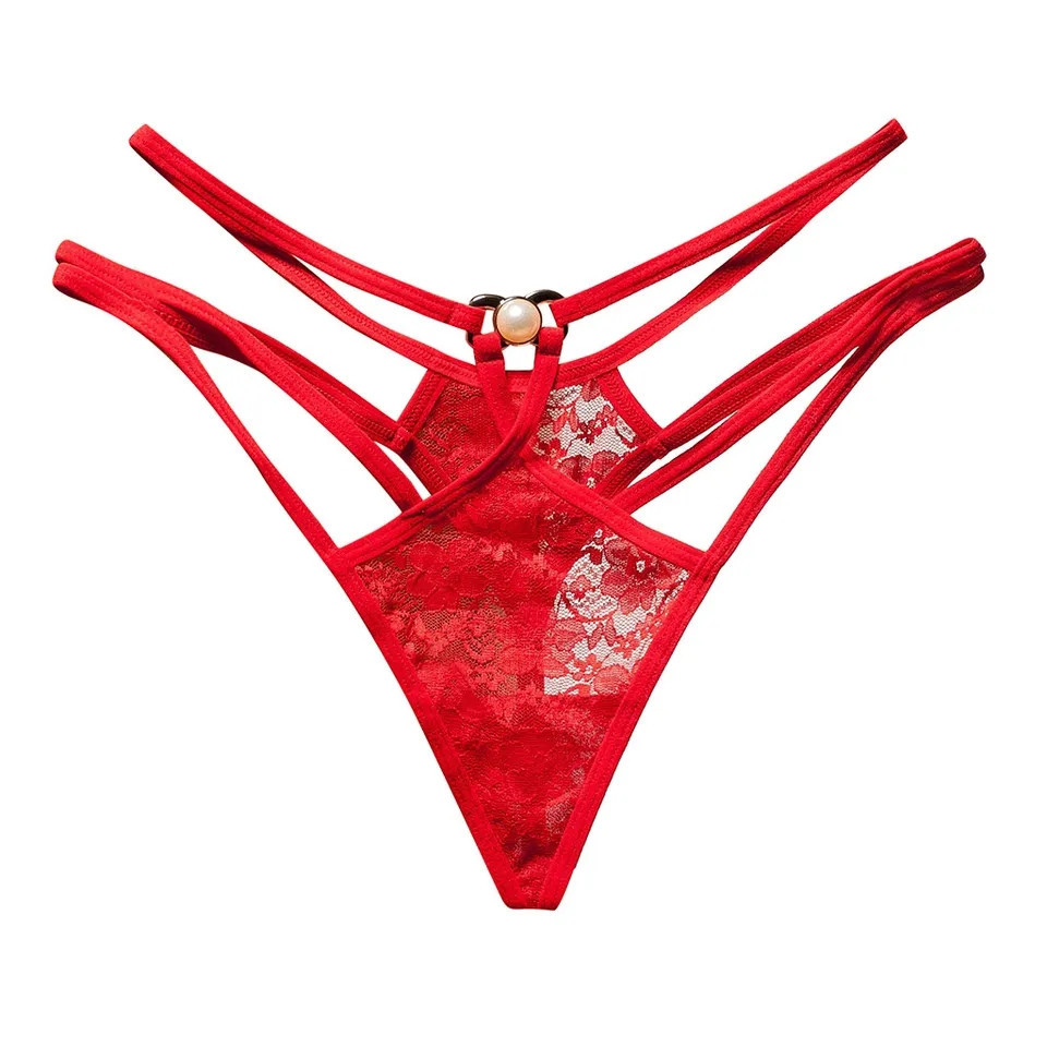 Еротичні стрінги червоні жіночі розмір універсальний (42-44) Київ - фото 1