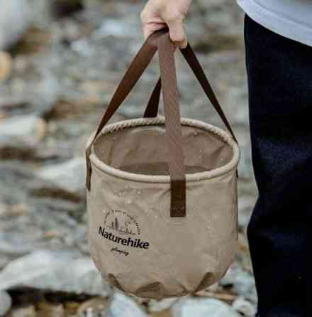 Складной контейнер круглый для воды из ПВХ Naturehike NH20SJ040, 10 л, зеленый Киев