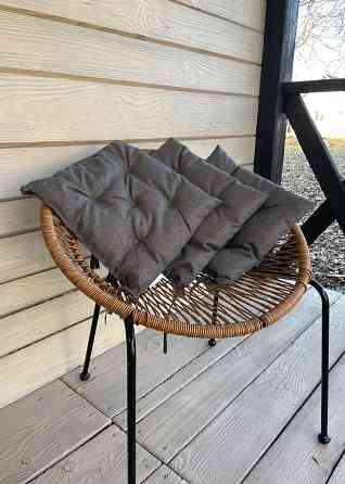 Подушка для стільців (38x38х5 см) Decorator Мальмо колір темно-сірий 84-101 Київ