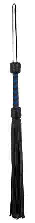 Флогер кожаный ZADO TOOLS Leather Flogger с плетенной ручкой, черно-синий Sex Aura Киев