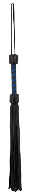 Флогер кожаный ZADO TOOLS Leather Flogger с плетенной ручкой, черно-синий Sex Aura Киев - изображение 2