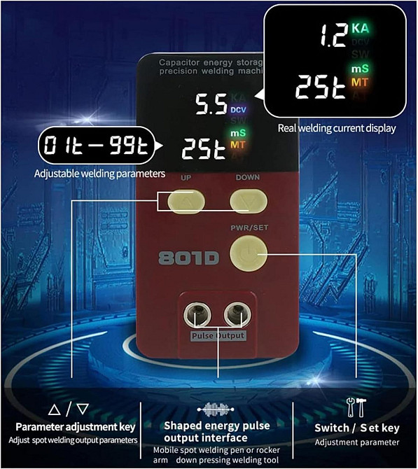 Аппарат для сварки аккумуляторов GLITTER 801H Киев - изображение 8