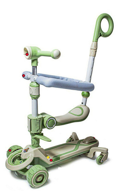 Самокат-біговіл для малюків від 1 року з бортиком Smart N-388 5 в 1. Салатовий. Одеса - фото 1