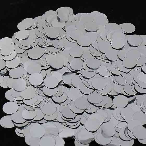 Конфетти метафан круглый 10 г 25 мм серебристый Киев