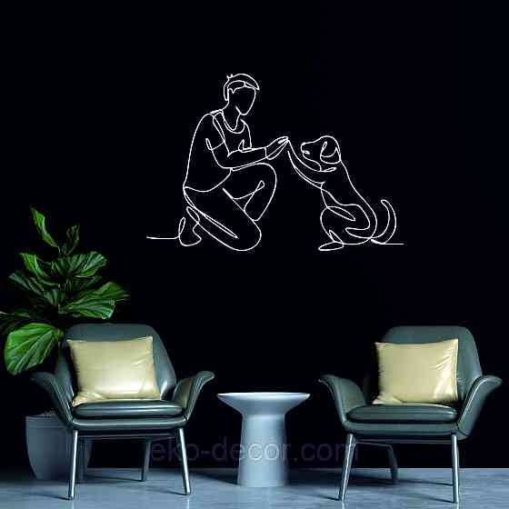 Декоративное настенное Панно «Домашний питомец» Декор на стену 90*62 см, Белый Киев