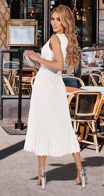 Стильне ошатне плаття плісе (42) Київ - фото 3