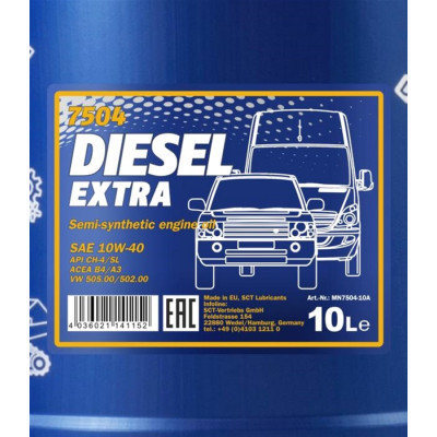 Моторное масло Mannol DIESEL EXTRA 10л 10W-40 (MN7504-10) Винница - изображение 2