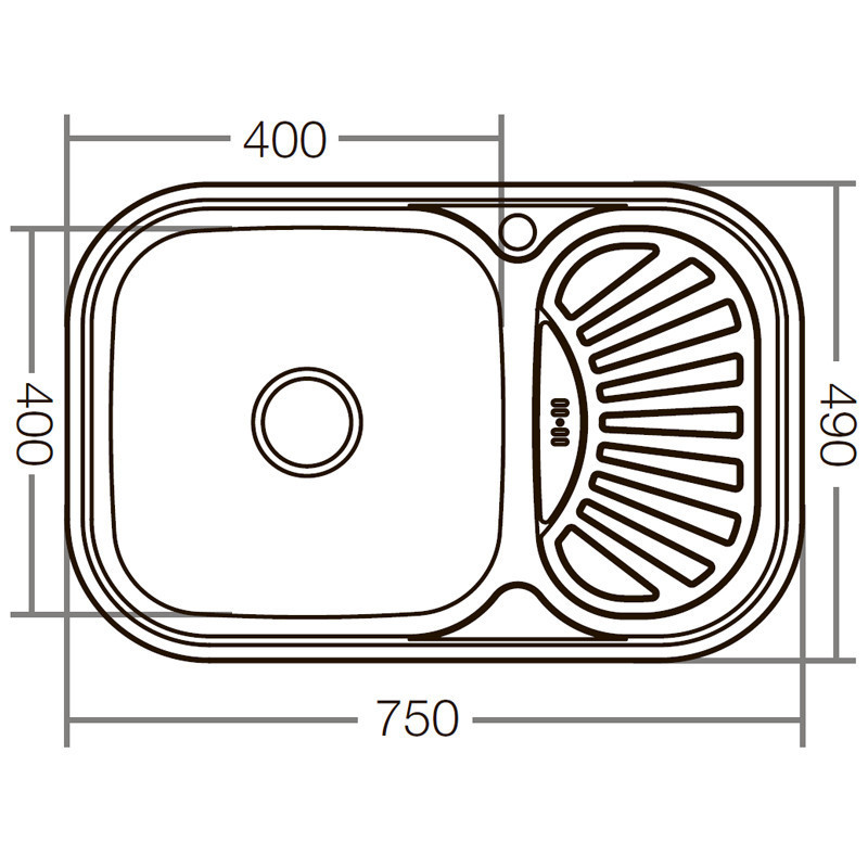 Мийка кухонна Zerix Z7549-08-180E    ( ZX1606 ) 26097 Харків - фото 2