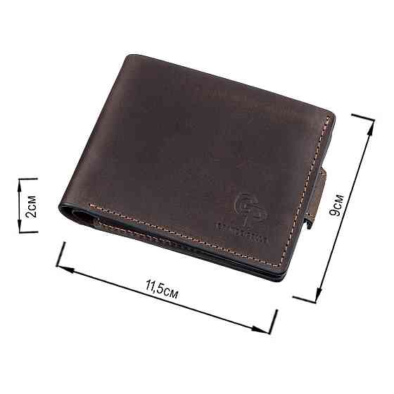 Горизонтальне портмоне унісекс GRANDE PELLE 11218 Коричнева Київ